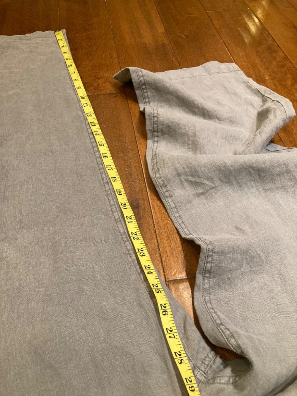 100% linen Lucky Brand gray wide leg pants - Picture 7 of 8